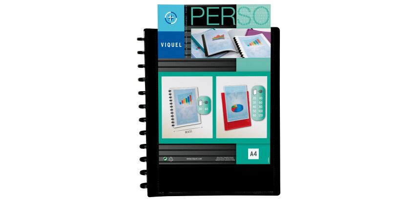 Protège-documents personnalisable Viquel Géode - Essentiel Recycle - polypropylène opaque A4 30 pochettes - 60 vues couleur