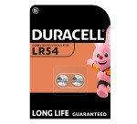 Blister 2 pile bouton LR54 alcaline Duracell