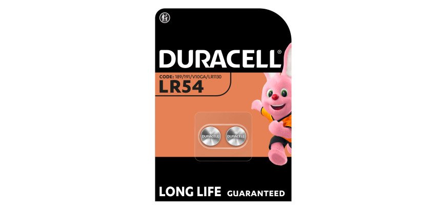 Duracell - Pack de 2 piles bouton Alcalines LR54/189 - 1,5V