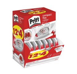 Pack 12  Corrector Compact Flex Pritt 4,2 mm + 4 GRATIS 