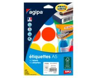 Pak 84 ronde etiketten Agipa diam. 45 mm 101829 assortiment