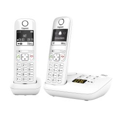 Pack dúo de teléfonos inalámbricos+ contestador automático Gigaset AS690A con bloqueo de llamadas