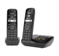 Pack dúo de teléfonos inalámbricos+ contestador automático Gigaset AS690A con bloqueo de llamadas