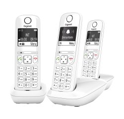 Pack trío de teléfonos inalámbricos + contestador automático Gigaset AS690A con bloqueo de llamadas