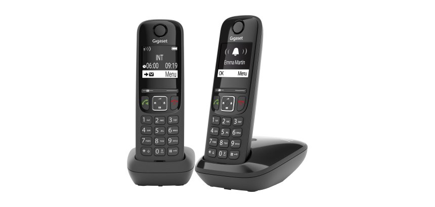 Pack dúo de teléfonos inalámbricos Gigaset AS690 con bloqueo de llamadas