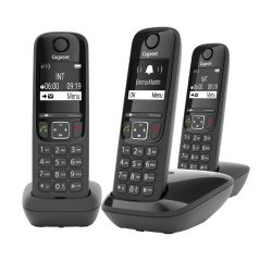 Pack trío de teléfonos inalámbricos + contestador automático Gigaset AS690A con bloqueo de llamadas