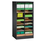 Classeur à rideau double bois H 140 cm