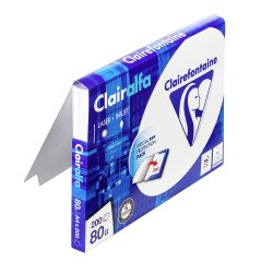 Papier Clairalfa A4 blanc 80 g Clairefontaine - Etui de 200 feuilles