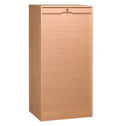 Classeur bois double à rideau H 140 cm