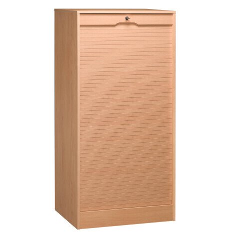 Classeur bois double à rideau H 140 cm