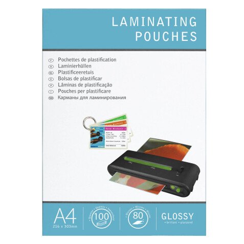 Doos 100 hoesjes voor warm lamineren - A4 80µ