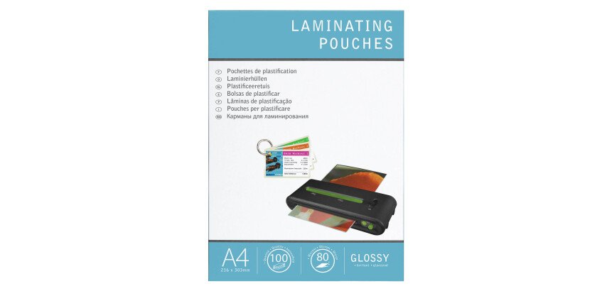 Laminierfolien A4 - 2 x 80 µ - Glänzend - Schachtel mit 100