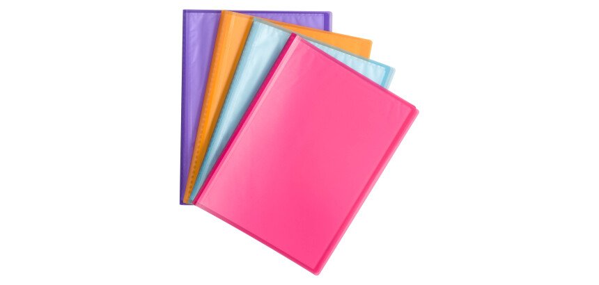 Protège-documents Eco polypropylène translucide A4 20 pochettes - 40 vues couleurs assorties