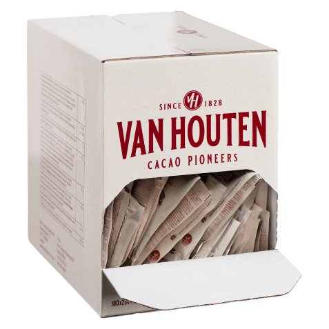 Sachets de chocolat en poudre Van Houten - Boîte de 100