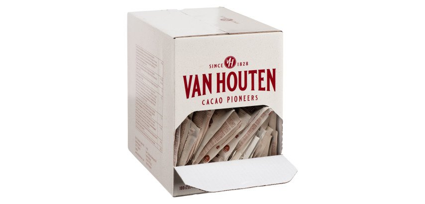 Chocolate drink Van Houten powder individual bags - Box of 100