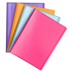 Document protection 40 sleeves transparent Elba polypropylene A4 assorted colors - 40 sleeves