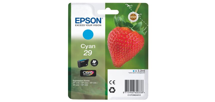 Epson 29 cartouches couleurs séparées pour imprimante jet d'encre