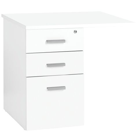 Hanging side desk on cabinet with 3drawers  Intuitiv' white