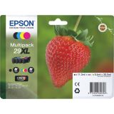 Set van 4 cartridges Epson 29XL zwart + kleur, hoge capaciteit voor inkjetprinter