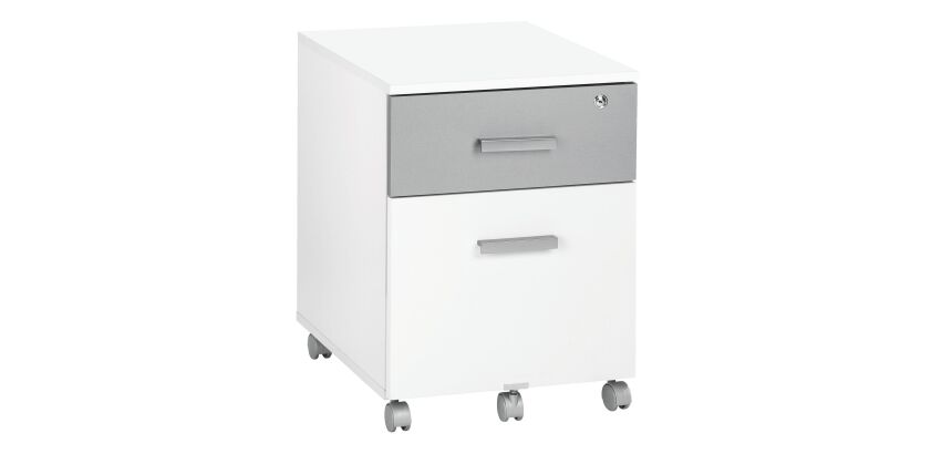 Cajonera Móvil Intuitiv 2 cajones Blanco/color