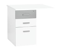 Hanging side desk on cabinet with 3drawers  Intuitiv' white
