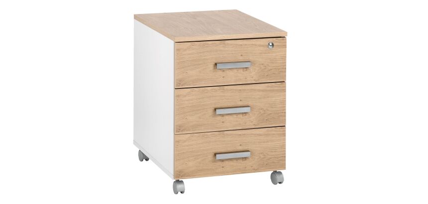 Caisson mobile Ineo chêne clair 3 tiroirs
