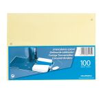 Package of 100 trapezium dividers in coloured bristol