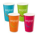Gobelet "Enjoy" spécial boissons froides jetable carton 35 cl - Lot de 300