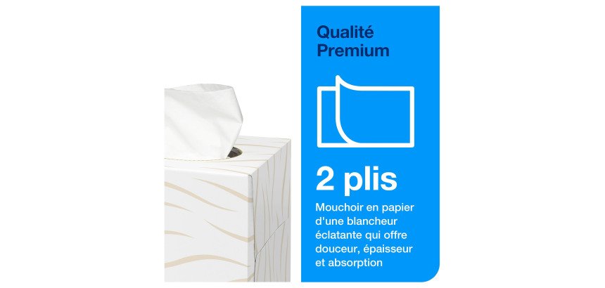 Mouchoirs Tork Box Cube White, Premium, 2-lagig, 100 Blatt