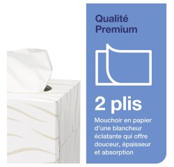 Tork Soft White Cube Box Tissues, Premium, 2-ply, 100 sheets
