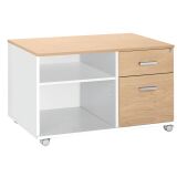 Mobile side cabinet Intuitiv white - light oak