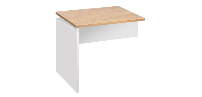 Retour bureau suspendu réglable en hauteur plateau chêne clair L 80 x P 60 cm Intuitiv'