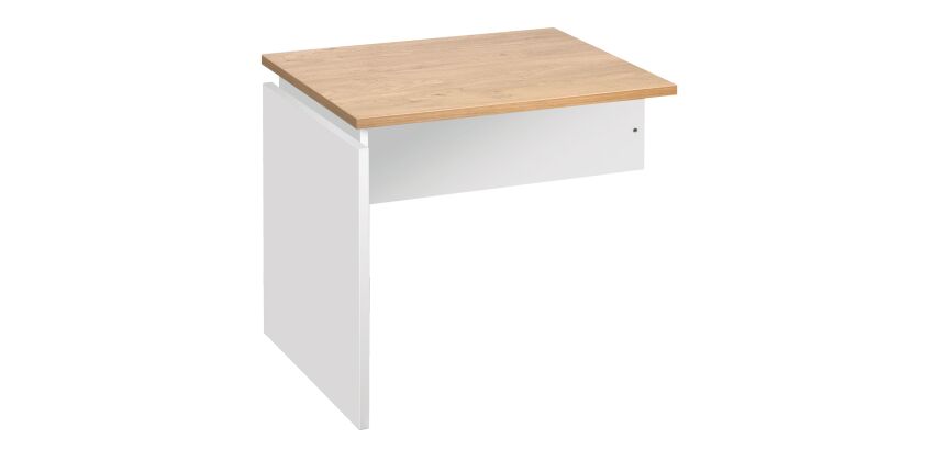 Retour bureau suspendu réglable en hauteur plateau chêne clair L 80 x P 60 cm Intuitiv'