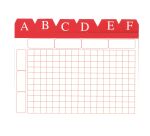 Índice alfabético de cartón Nº2 75 x 125 mm color blanco/rojo