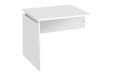 Hangende bijzettafel Intuitiv' B 80 x D 60 cm plateau wit basis vol wit dwarsplaat wit