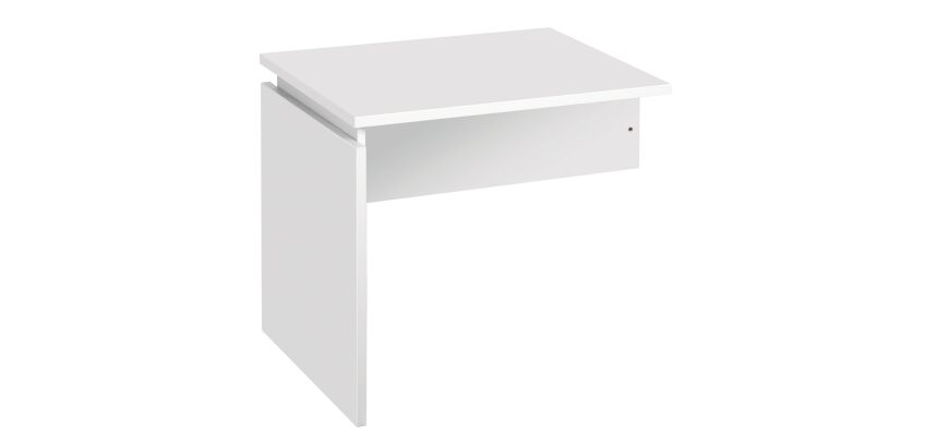 Retour bureau suspendu Ineo réglable en hauteur plateau blanc L 80 x P 60 cm