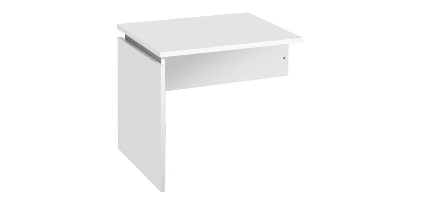 Retour bureau suspendu Ineo réglable en hauteur plateau blanc L 80 x P 60 cm