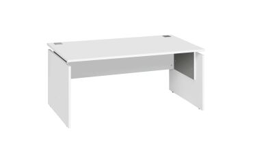 Straight desk Intuitiv' height adjustable full wooden base