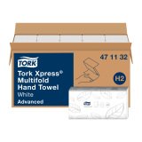 Handdoekjes gewikkeld geplooid Tork H2 Advanced - Doos van 3800