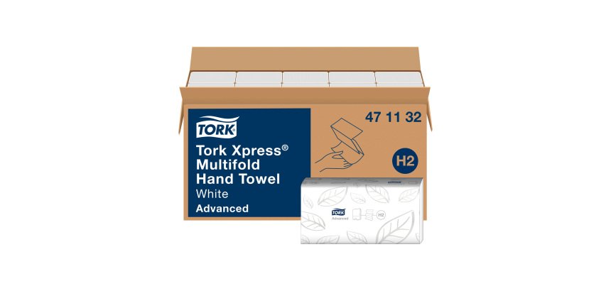 Essuie-mains pliage enchevêtré Tork H2 Advanced - Carton 3800
