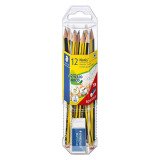 Pak van 12 potloden Staedtler Noris HB + gom gratis