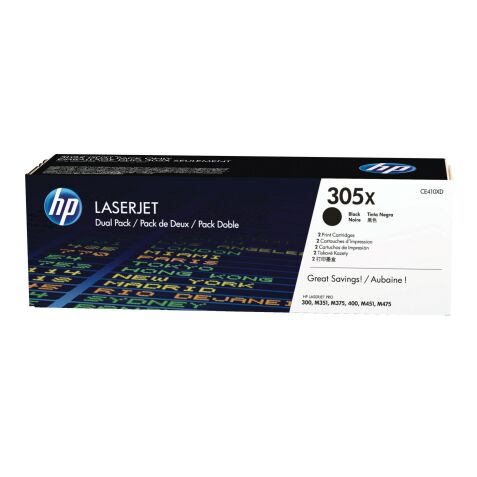 Pack of 2 toners HP 305X black