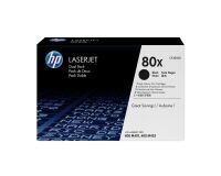 Pack van 2 toners HP 80X zwart