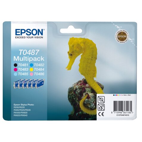 Cartridge Epson T0487 pack of 6 colours