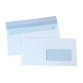 Enveloppe 110 x 220 mm La Couronne 100 g avec fenêtre 45 x 100 mm blanche - Boîte de 200
