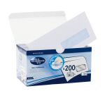 Enveloppes 100 gr La Couronne blanche 110 x 220 - format DL - avec fenêtre 35 x 100 - Boîte de 200 - lot de 1 boîte + 1 gratuite