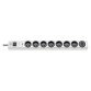 Socket box with overvoltage arrester 7 contacts + 2 USB ports Hugo