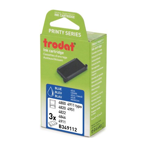 Almohadilla Trodat Printy 4911 azul - Paquete de 3