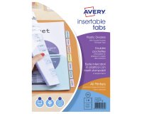 Dividers with double sleeves perforated multicoloured A4 Avery - polypropylene 18/100e - 8 divisio