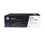 HP 312A - CF440AM - Pack toners 3 cyan, magenta, jaune
